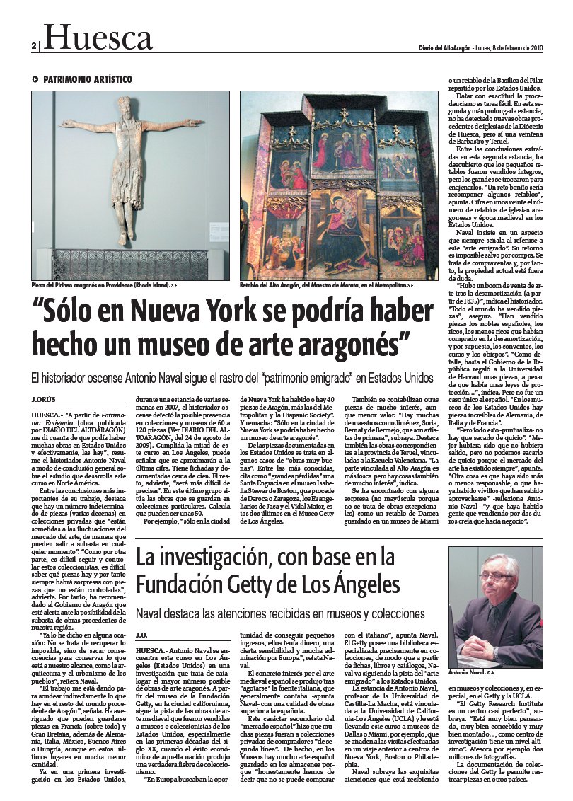 Arte aragonés en N.Y.